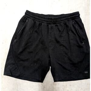 LEG3ND Men's Black Athletic Performance Training Gym Shorts Size Large/ Zipper